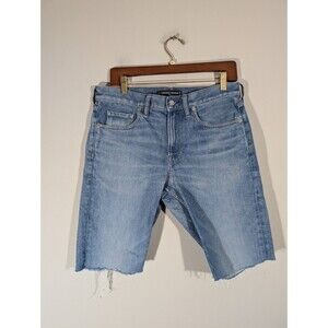 Everlane Shorts Men Sz 31 Cut-Off Blue Denim Slim Fit Uniform High Rise Bermudas